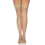 Leg Avenue Stay Up Sheer Thigh Hold Ups Nude UK 8 to 14