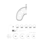 Man Cage 10Male 3.5 Inch Clear Chastity Cage With Anal Plug