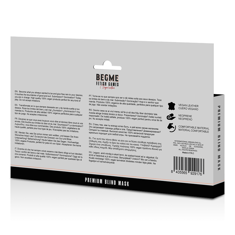 BEGME -BLACK EDITION PREMIUM BLIND MASKWITH NEOPRENE LINING