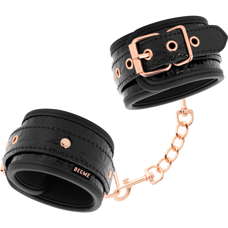 BEGME -BLACK EDITION PREMIUM HANDCUFFS WITH NEOPRENE LINING