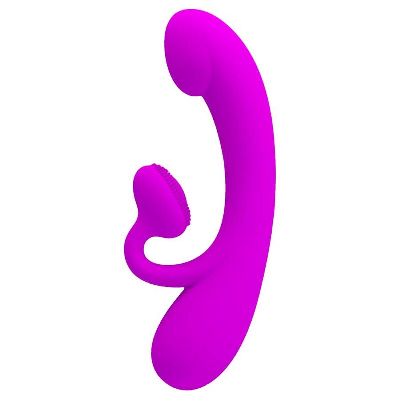 PRETTY LOVE - SINCERE SILICONE CLITORAL VIBRATOR AND SUCKER PURPLE