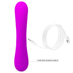 PRETTY LOVE - SINCERE SILICONE CLITORAL VIBRATOR AND SUCKER PURPLE