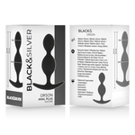 BLACK&SILVER - ORSON PLUG SILICONE 2 ANAL WAVES 9 CM