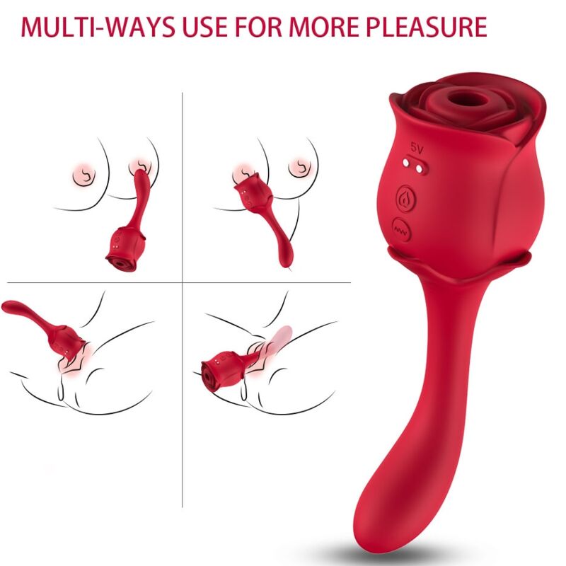 ARMONY - ROSELOVER CLITORIS SUCTION & STIMULATOR RED