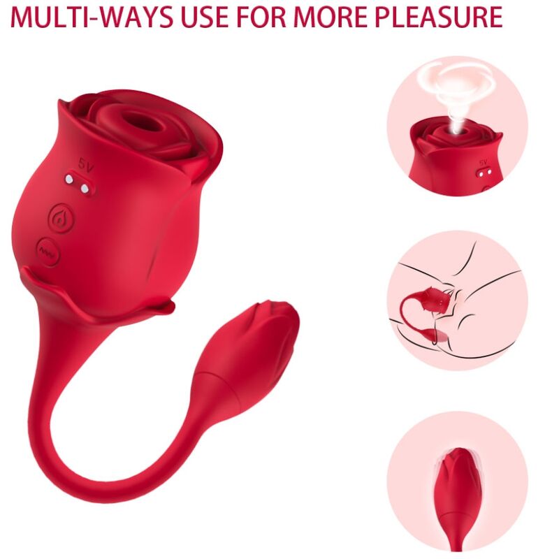 ARMONY - PINK CLITORIS SUCKER & VIBRATOR 10 MODES RED