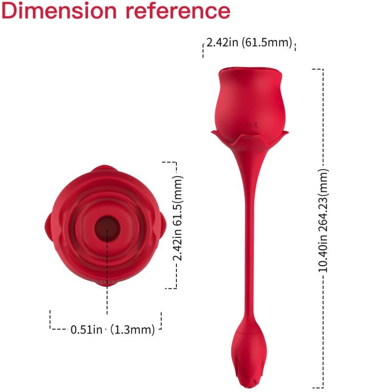 ARMONY - PINK CLITORIS SUCKER & VIBRATOR 10 MODES RED