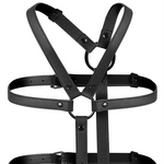 FETISH SUBMISSIVE BONDAGE - ADJUSTABLE HARNESS TORSO AND ARMS