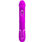 PRETTY LOVE - KAMPAS RABBIT 3 IN 1 MULTIFUNCTION VIBRATOR WITH TONGUE FUCHSIA