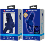 PRETTY LOVE - BRONSON DOUBLE RING WITH VIBRATION BLUE