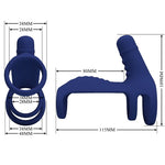 PRETTY LOVE - ELISH VIBRATING RING WITH EXTENSION BLUE