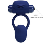 PRETTY LOVE - AJMAL VIBRATING RING WITH PLUG BLUE
