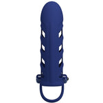 PRETTY LOVE - ALTAF VIBRATOR RING WITH SILICONE SHEATH BLUE