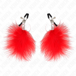 KINK - FEATHER NIPPLE CLAMP RED 7 CM
