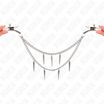 KINK - NIPPLE CLAMPS WITH SPIKES CHAINS 30 CM