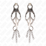 KINK - JAPANESE CLOVER NIPPLE CLAMPS WITH LITTLE CHAINS SILVER