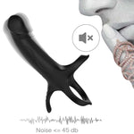 ARMONY - DILDO WITH RING & VIBRATOR BLACK