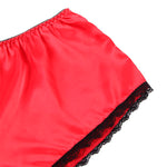 SUBBLIME - 953904 SILK AND LACE NIGHTGOWN + PANTIES RED L/XL