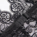 SUBBLIME - 953928 SILK AND LACE NIGHTGOWN + PANTIES BLACK L/XL