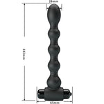 PRETTY LOVE - LYNN SILICONE ANAL PLUG 10 VIBRATIONS BLACK