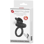 PRETTY LOVE - DEBONAIRE VIBRATING RING RABBIT 10 VIBRATIONS BLACK
