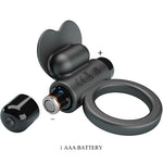 PRETTY LOVE - DEBONAIRE VIBRATING RING RABBIT 10 VIBRATIONS BLACK