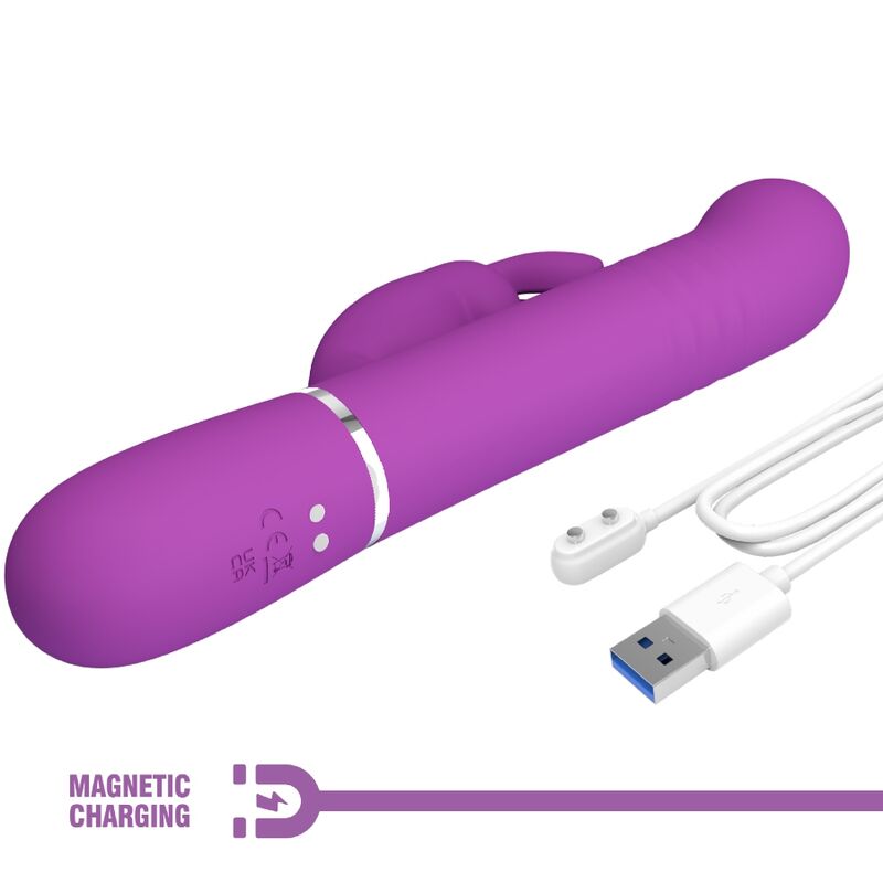 PRETTY LOVE - COALE 4 IN 1 MULTIFUNCTION RABBIT VIBRATORPURPLE