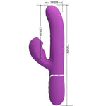 PRETTY LOVE - PERLITA 3 IN 1 MULTIFUNCTION RABBIT VIBRATORPURPLE