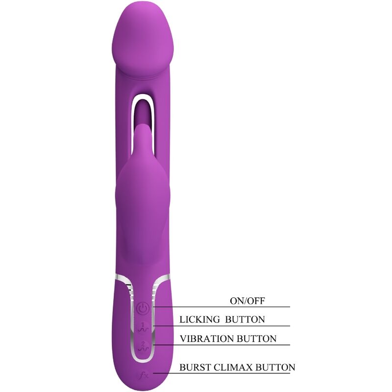 PRETTY LOVE - KAMPAS 3 IN 1 MULTIFUNCTION RABBIT VIBRATORPURPLE