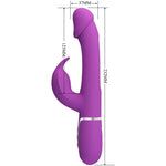 PRETTY LOVE - KAMPAS 3 IN 1 MULTIFUNCTION RABBIT VIBRATORPURPLE