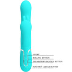 PRETTY LOVE - CAMMY 4 IN 1 MULTIFUNCTION TRIPPLE RABBIT VIBRATORBLUE