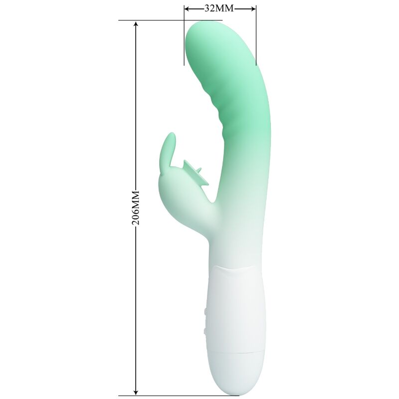 PRETTY LOVE - CERBERUS RABBIT VIBRATOR 3O VIBRATIONS GREEN