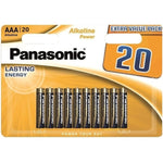 PANASONIC - BRONZE ALKALINE AAA BATTERY LR03 BLISTER*20