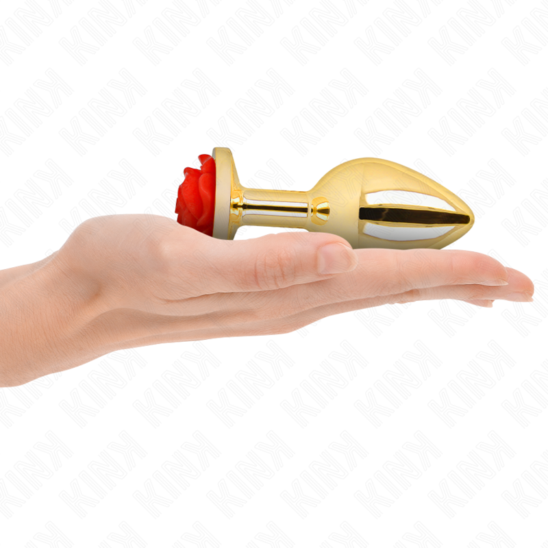 KINK -PLUG ANAL GOLD ROSE RED SIZE L