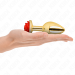 KINK -PLUG ANAL GOLD ROSE RED SIZE L