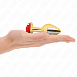 KINK -PLUG ANAL GOLD ROSE RED SIZE M