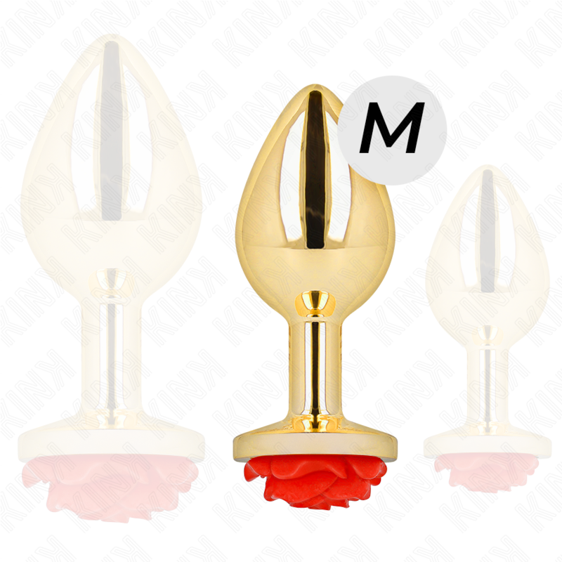 KINK -PLUG ANAL GOLD ROSE RED SIZE M