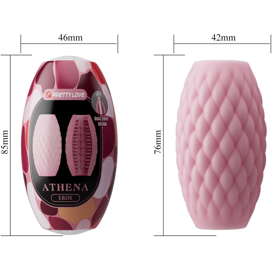 PRETTY LOVE - ATHENA EROS SILICONE MALE MASTURBATOR PINK