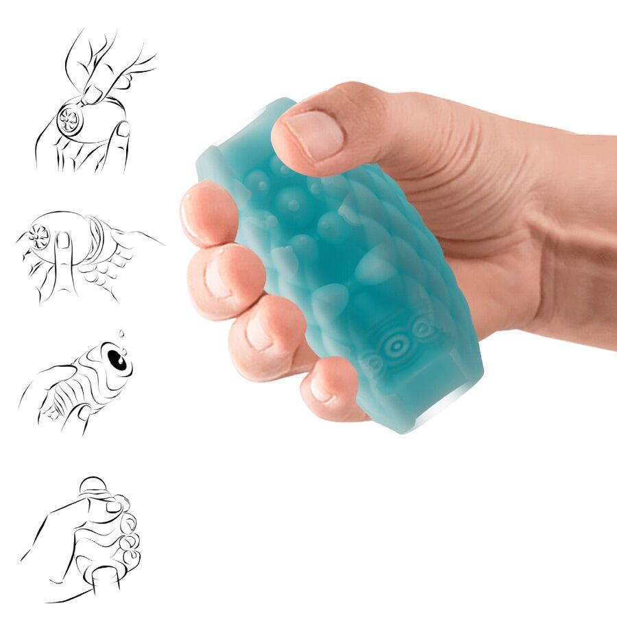 PRETTY LOVE - ATHENA EROS SILICONE MALE MASTURBATOR SKY BLUE