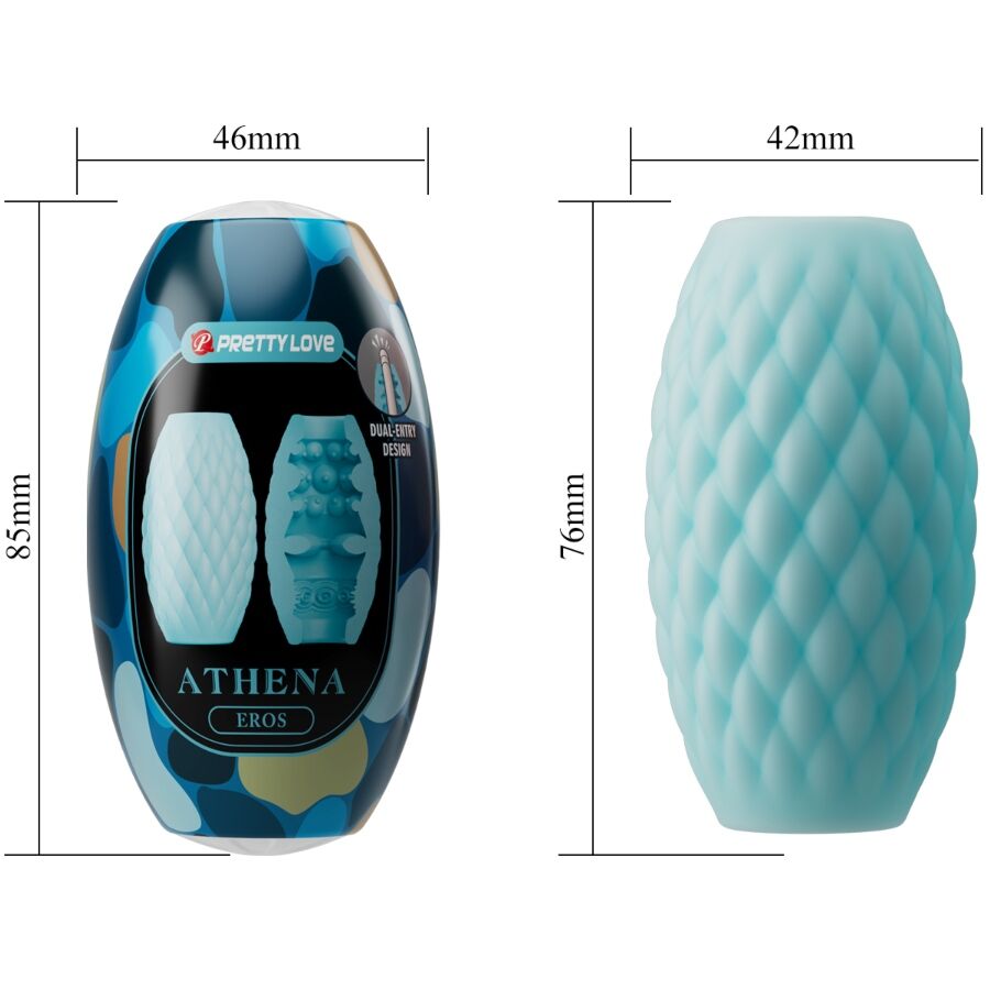 PRETTY LOVE - ATHENA EROS SILICONE MALE MASTURBATOR SKY BLUE