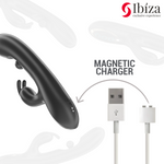 IBIZA - POWERFUL RABBIT VIBRATOR WITH MASSAGING ROLLING PEARL