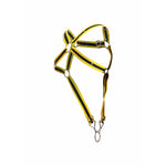 MOB - DNGEON YELLOW CROSSED PENIS HARNESS ONE SIZE