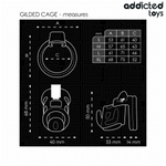 ADDICTED TOYS LOCKED - GILDEN CAGE SILICONE PENIS CAGE 8.5 CM
