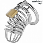 ADDICTED TOYS LOCKED - IRON CELL METAL PENIS CAGE SIZE M