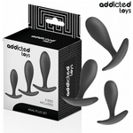 ADDICTED TOYS - SET OF 3 ANAL PLUG SILICONE MODEL 2