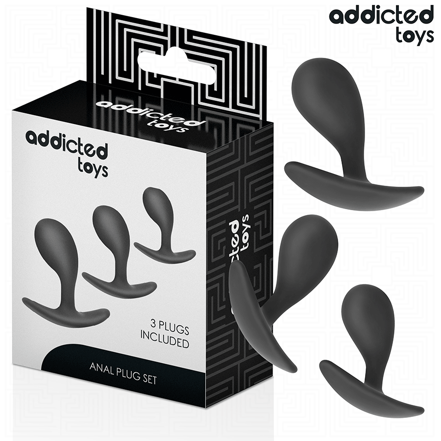 ADDICTED TOYS - SET OF 3 ANAL PLUG SILICONE MODEL 3