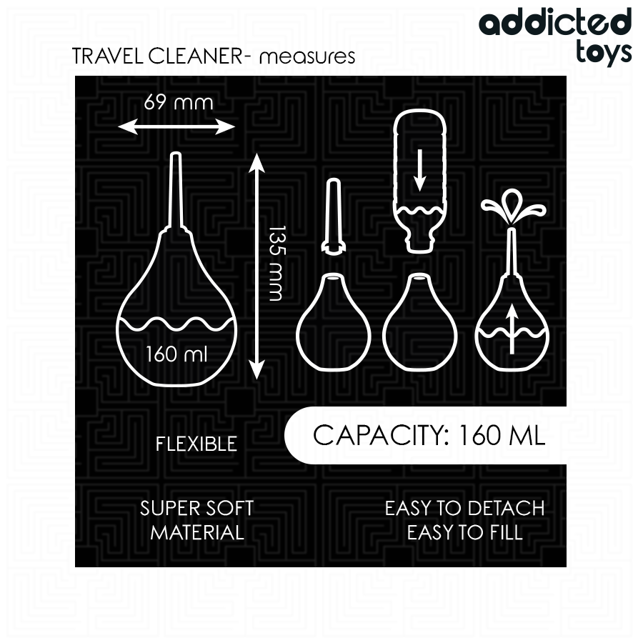 ADDICTED TOYS - TRAVEL ANAL CLEANER SIZE M 160 ML