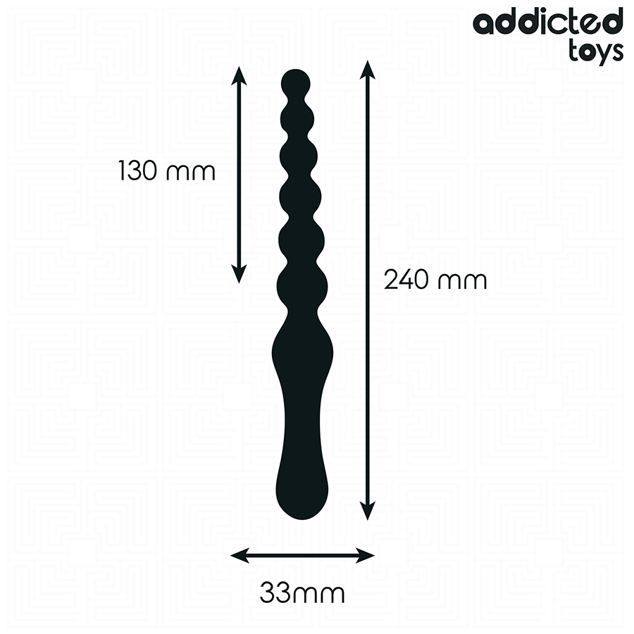 ADDICTED TOYS - DOUBLE ANAL MASSAGER SILICONE 24 CM