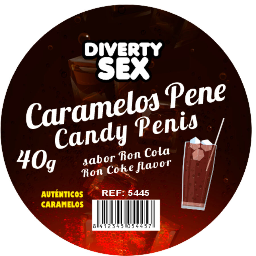 DIABLO PICANTE - 20 RON COLA FLAVORED PENIS CANDIES