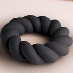 ROCKS-OFF - TWIST BLACK SILICONE MASTURBATOR RING