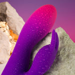 ROCKS- OFF - GLO- GIRL PURPLE RABBIT VIBRATOR